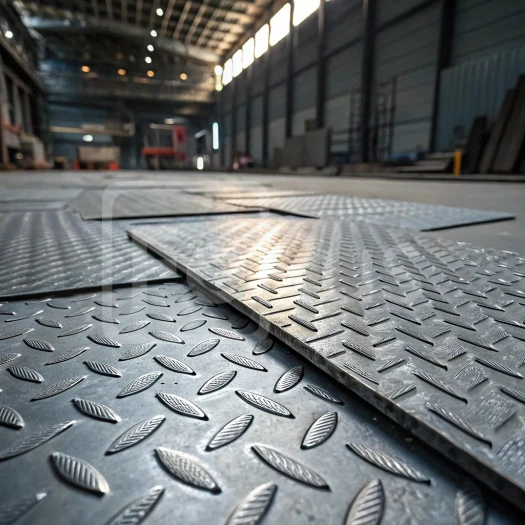 Лист стальной рифленый ромб 0,5х1450 мм Ст55 ГОСТ 8568-77